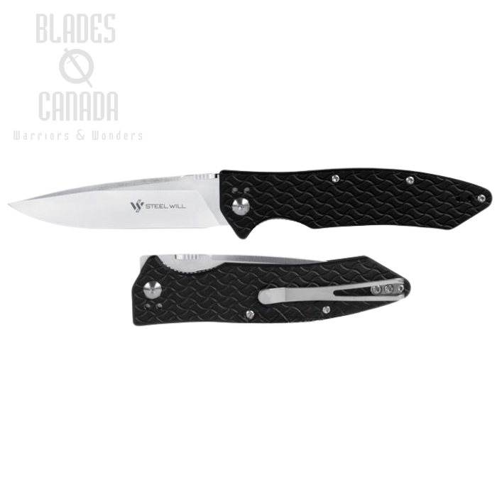 Steel Will Resident Folding Knife, D2 Satin, Aluminum Black, F15-51